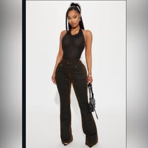 Fashion Nova Classic Chocolate Velvet Denim Jeans